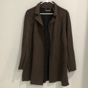 Tahari Brown Long Jacket